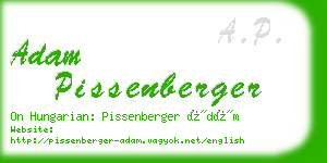 adam pissenberger business card